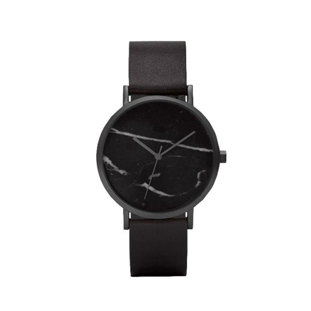 all black marble ladies watch