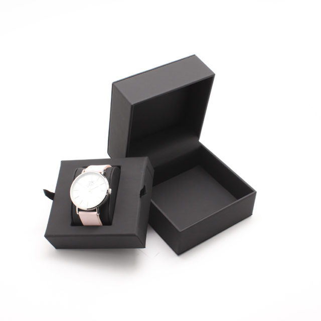 leather box with watch