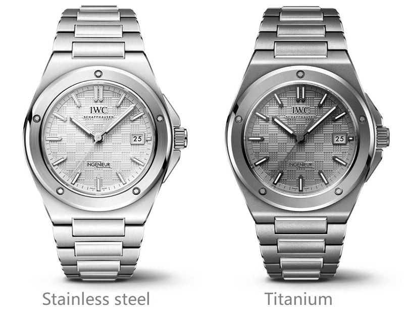 stainless steel or titanium